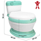 thumbnail image 4 of Baño Entrenador para Niños con Sonido Antideslizante Asiento Acolchado Diseño Realista - Verde, 4 of 7