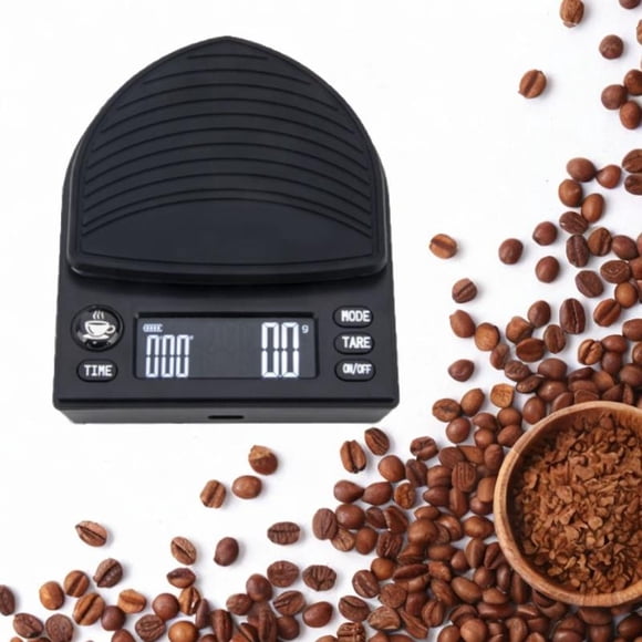 Escala digital con escala de alimentos de temporizador que pesa de cocina de granos de café portátiles para ver Pour Over Maker Cafe Shop