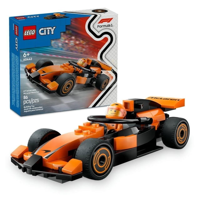 Set LEGO City Piloto de F1 con Auto de Carrera McLaren 60442