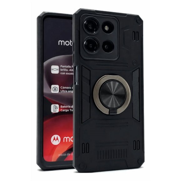 Funda Icon Case Titan para Moto G17, Carcasa, Protector, Uso Rudo, Antigolpes, Resistente, Esquinas Reforzadas, Protección de Cámara - Negro