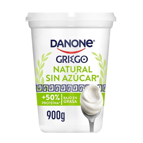 Yogurt Griego Danone natural sin azúcar 900 g