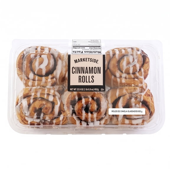 Roles de Canela Marketside Horneados con Glaseado 6 Piezas 652 g
