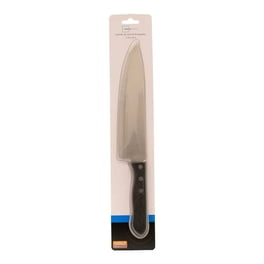 Cuchillo de Chef Mainstays de Acero Inoxidable Mango Negro de Madera 33.2 cm