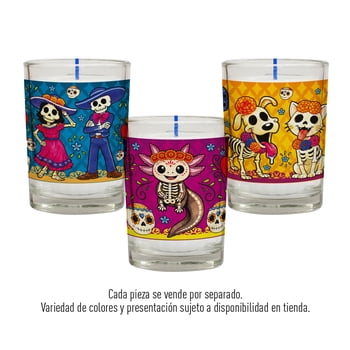 Veladora Aurrera cafetero día de muertos varios modelos 1 pza