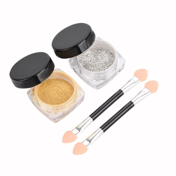 Suodoka DIY Nail Art Mirror Glitter Powder Silver Gold Pigment Manicure Decoration Tips (7 cm / 2.75 inches)