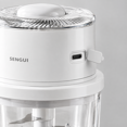 thumbnail image 3 of SENGUI Electric Garlic Chopper, Tazón de Vidrio de 350 mL Mini Procesador de Alimentos, Picadora de Verduras Inalámbrica con 6 Cuchillas de Acero, Control de un Botón para Cebollas, Jengibre y, 3 of 7