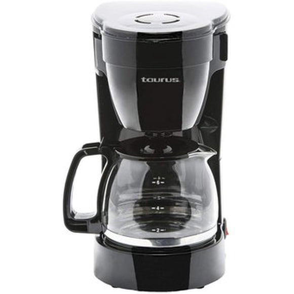 CAFETERA 6 TAZAS AUTOMATICA JARRA DE VIDRIO NEGRO TAURUS COFFEEMAX6