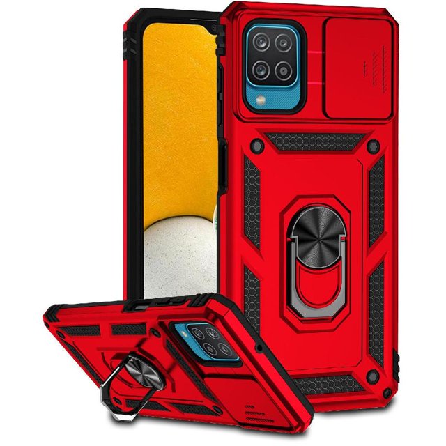 Estuche GANGXUN para Samsung Galaxy A12, soporte giratorio 360°, estilo mecánico y magnético
