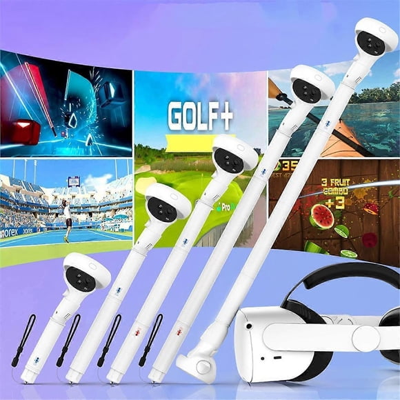 VR Controller Adapter for 2 Handle Grips Extensions Long Arms for Quest 2 VR Golf Accessories