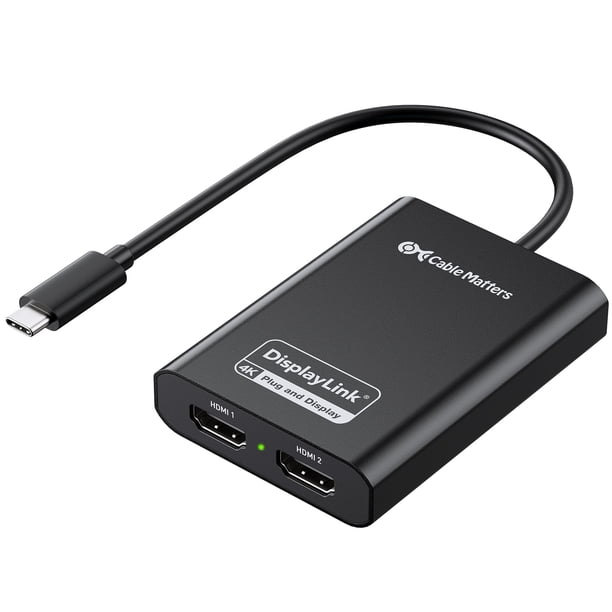 El cable adaptador USB C a HDMI dual es importante para Mac y Windows ...