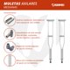 thumbnail image 4 of Muletas Medianas de Aluminio Magnimed OA6925M Soportan hasta 90kg Axilares acojinados regatones antiderrapantes, 4 of 8