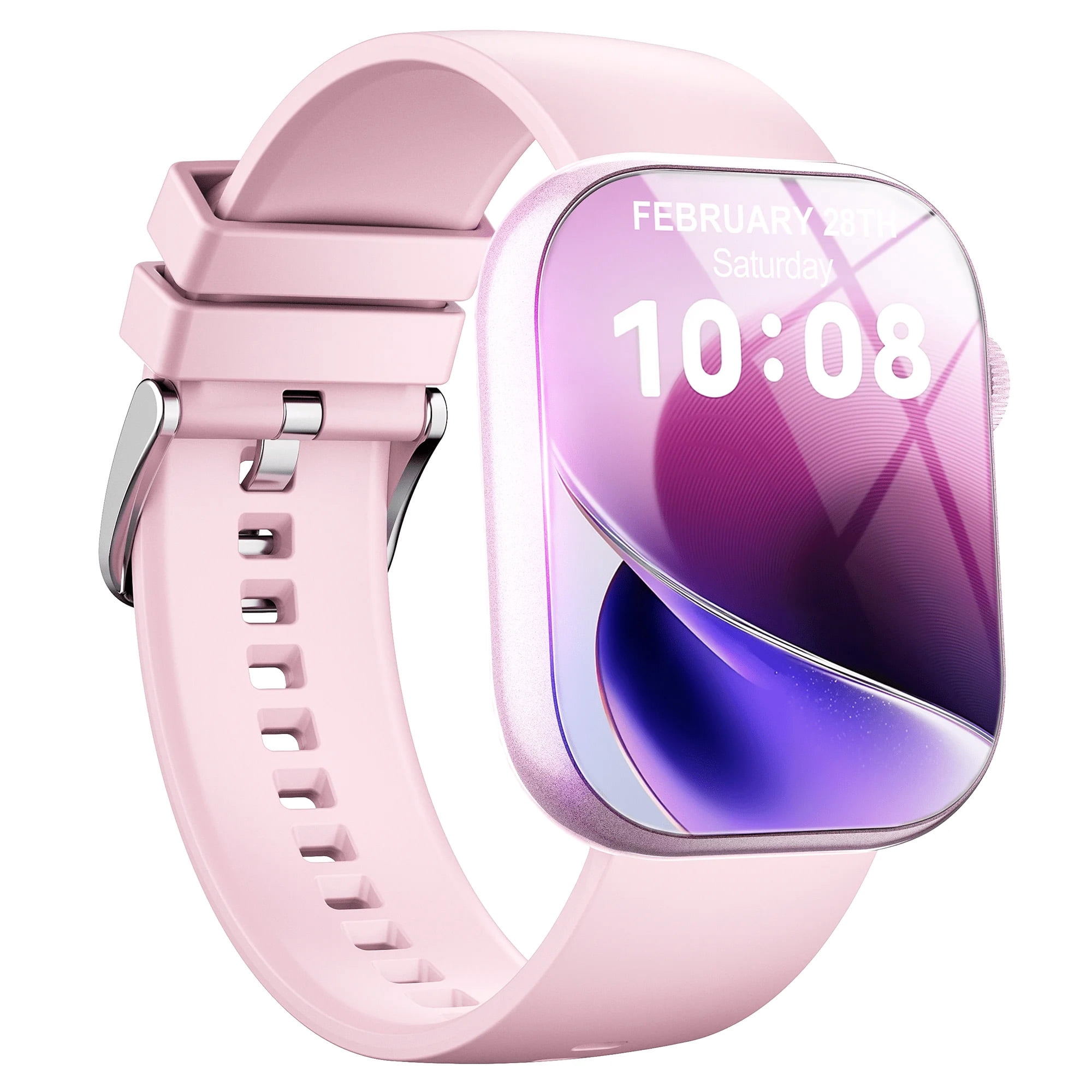 STA Relojes Inteligentes,180+ Modos de Ejercicio, 2.01 In Fitness Tracker con Bluetooth Calling,Rosa