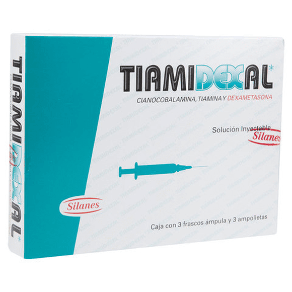 Tiamidexal solución inyectable 3 frascos + 3 ampolletas