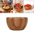 thumbnail image 4 of Ensaladera redonda de madera, utensilios de cocina para el hogar y restaurantes, ideal para mezclar arroz y fideos. Los 8x6cm, 4 of 9