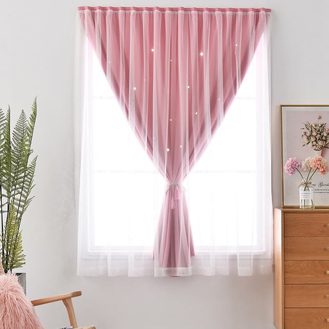 Embroidered Sheer Curtains - Light Filtering Opaque Phantom Mesh White Window Screen For Living Room Bedroom