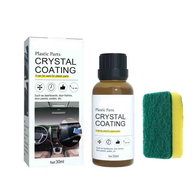 Xihbxyly Kit de Restauración de Plásticos, Restaurador de Salpicaderos de 30 Ml, Protección Duradera Contra Los Daños Solares, Fácil Aplicación En Superficies Interiores, para Propietarios de Vehícul