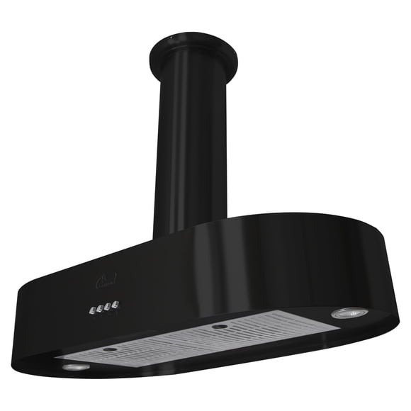 Campana de Cocina SANAIRE VULCANO 90 CM NEGRO CENTRAL