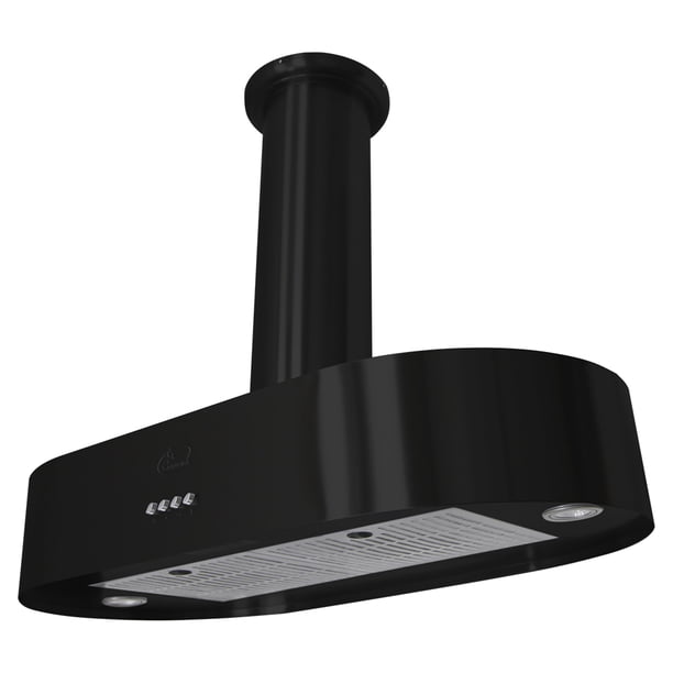 Campana de Cocina SANAIRE VULCANO 90 CM NEGRO CENTRAL