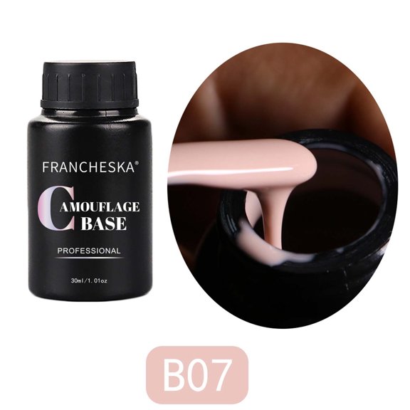 Polvo para uñas Arte de uñas Goma Color nude Base Brillantina Brillantina Fototerapia Base Pegamento Arte de uñas