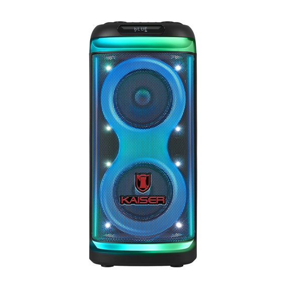 Bocina Bluetooth Kaiser KSF-8024 2 x 8 pulgadas 70 W RMS con Luz LED