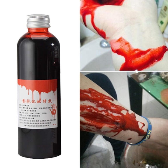 Xihbxyly Tubo de Gel de Sangre Artificial, Pigmento Rojo Realista, Fórmula Fácil de Limpiar, Material No Tóxico, Accesorio para Disfraz de Halloween, Fiesta de Terror, 100 Ml, Accesorio para Fiestas,