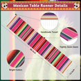 thumbnail image 2 of 4 piezas de camino de mesa mexicano de 14x86 pulgadas, colorido, decoración para la fiesta del Día de Muertos, 2 of 6