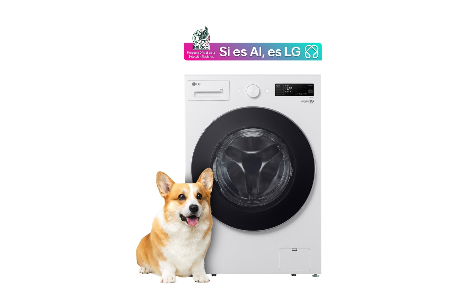 Lavadora LG AI DD con Ciclo Pet Care ThinQ 16 kg