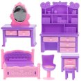 thumbnail image 1 of Juego de muebles de dormitorio para casa de muñecas, minimuebles para casa, diseño de escena, 1 Juego, 1 of 7