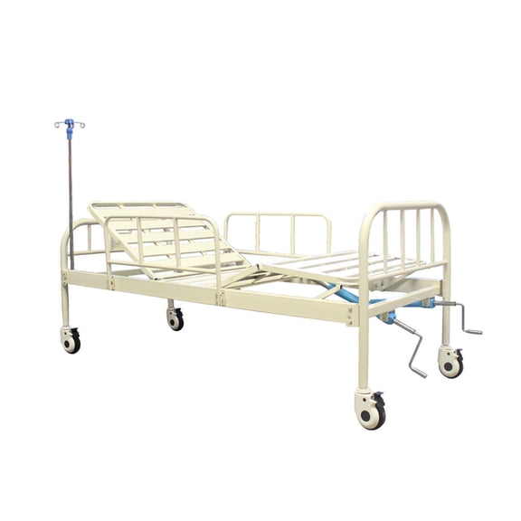 Cama Hospital Hospitalaria Manual Reclinable Con Accesorios Sin Colchón