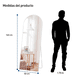 thumbnail image 5 of Espejo de Piso Cuerpo Completo Bluelander con Soporte y Marco de Aluminio, 160 x 50 cm, Blanco, 5 of 5