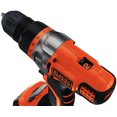 thumbnail image 2 of Taladro y Atornillador Inalámbrico BLACK + DECKER LDX220C Luz LED con Batería 20V MAX y Cargador Negro y Anaranjado, 2 of 2