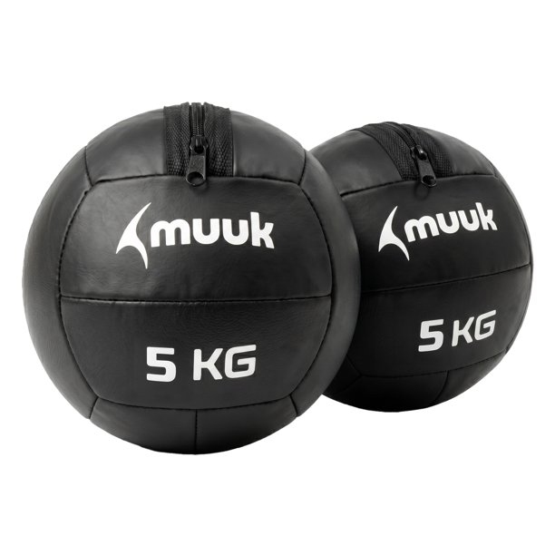 Kit 2 Balones Medicinales de 5 kg Negro Muuk Fitness