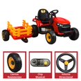 thumbnail image 4 of Tractor Montable Eléctrico JOYKOO Rojo 12v Control Remoto Luz Led, 4 of 8