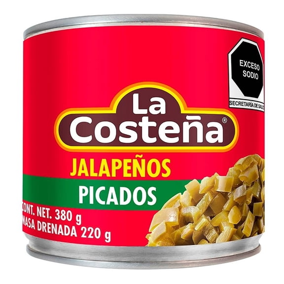 Chiles jalapeños La Costeña picados en escabeche 380 g