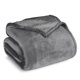 thumbnail image 1 of Manta de cama de felpa Sherpa Bare Home reversible liviana gris con Sherpa gris, 1 of 6