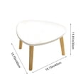 thumbnail image 3 of Mesa triangular curva de madera para sala de estar, mesa de centro triangular curva, mesa de té para balcón, mesa de piso para dormitorio, mesa de alféizar concisa, muebles Anthropologie, decoración d, 3 of 6