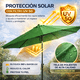 thumbnail image 4 of Sombrilla Plegable Para Exterior Jardin Playa Manivela 2.7m verde, 4 of 9