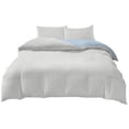 thumbnail image 2 of Juego de cama de 4 piezas para dormitorios | Poliéster suave lavado | Tamaños individual y matrimonial | Diseño reversible | Incluye funda nórdica, sábana ajustable y 2 fundas de almohada, 2 of 6
