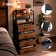 thumbnail image 5 of Buro para Recámara con Estación De Carga Mesa De Noche para RecámaraMesita De Noche Retro Muebles para Recamara Mesa Auxiliar Buro para Dormitorio y Sálon (Cafe), 5 of 6