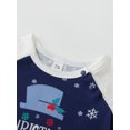 thumbnail image 4 of Pijamas navideñas familiares a juego con estampado de muñecos de nieve y copos de nieve. Conjuntos navideños familiares a juego., 4 of 9