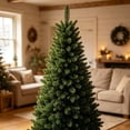 thumbnail image 4 of Amzcrzy Decoración navideña,Árbol de Navidad,Luces navideñas Árbol de Navidad artificial delgado de plástico con soporte de metal para decoración de fiestas navideñas en interiores, 47.24 pulgadas.,, 4 of 8