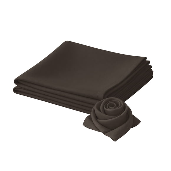 GILA Servilletas de Tela 45 x 45 cm | Lavables y Resistentes | Paquete de 6 Servilletas para mesa Color Chocolate