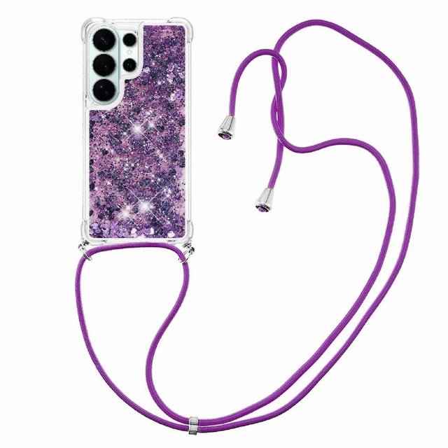 Funda FOXDOCK para Samsung Galaxy S26 Ultra con Cuerda Ajustable, Brillo Líquido, Protección Antigolpes y Lente – Ideal para Regalo