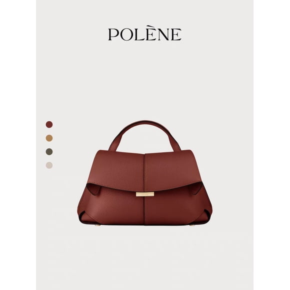 Smile Bag: Bolso bandolera plisado de alta gama en color terracota + caja de regalo