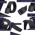 thumbnail image 3 of Men's Belt Women's Military Belt With Plastic Buckle Breathable Work Sports, 3 of 5