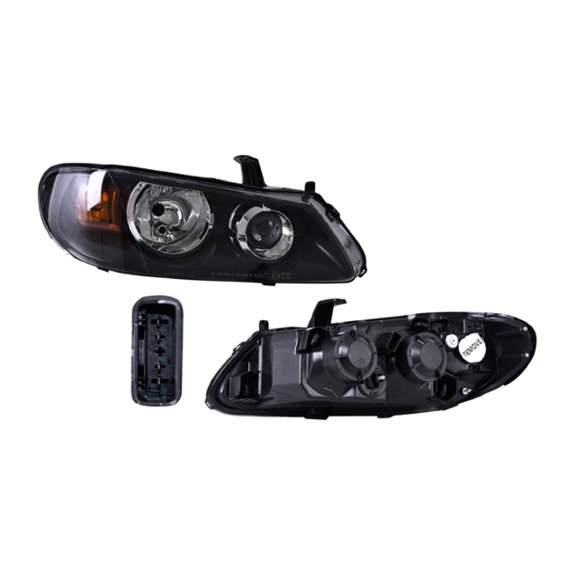 Faro Almera 2003 A 2005 Nissan Der Fdo Negro Eléctrico DEPO
