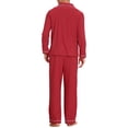 thumbnail image 3 of Conjunto de pijamas familiares de Navidad a juego con botones y mangas largas con pantalones S rojos ["Niños y Niñas"], 3 of 5