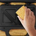 thumbnail image 4 of T-fal Sandwichera Ultra Compact para 2 sándwiches, andihaderente con asas de tacto frio y luz LED indicadora, de plástico y acero inoxidable, SM155283, 4 of 6