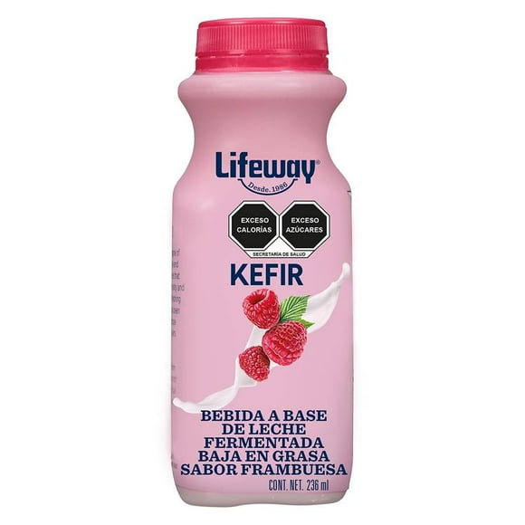 Bebida a base de leche Lifeway Kefir baja en grasa sabor frambuesa 236 ml