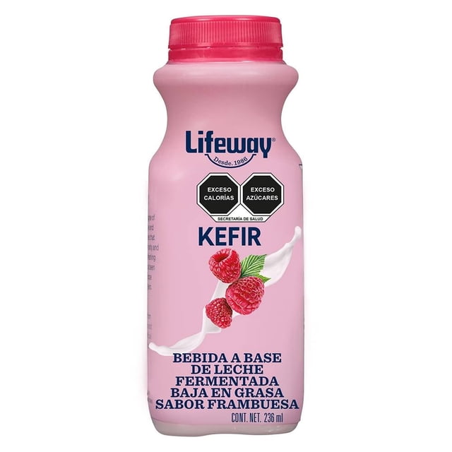 Bebida a base de leche Lifeway Kefir baja en grasa sabor frambuesa 236 ml